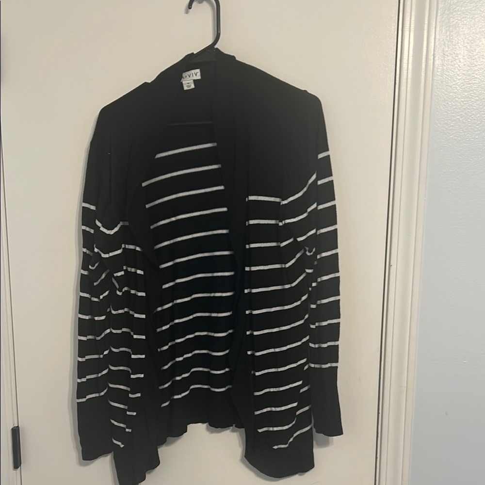 Black and White Striped Sweater